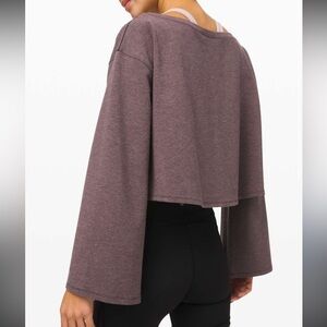 Lululemon Show Your Depth Reversible Crop Top Flare Heathered Antique Bark M/L